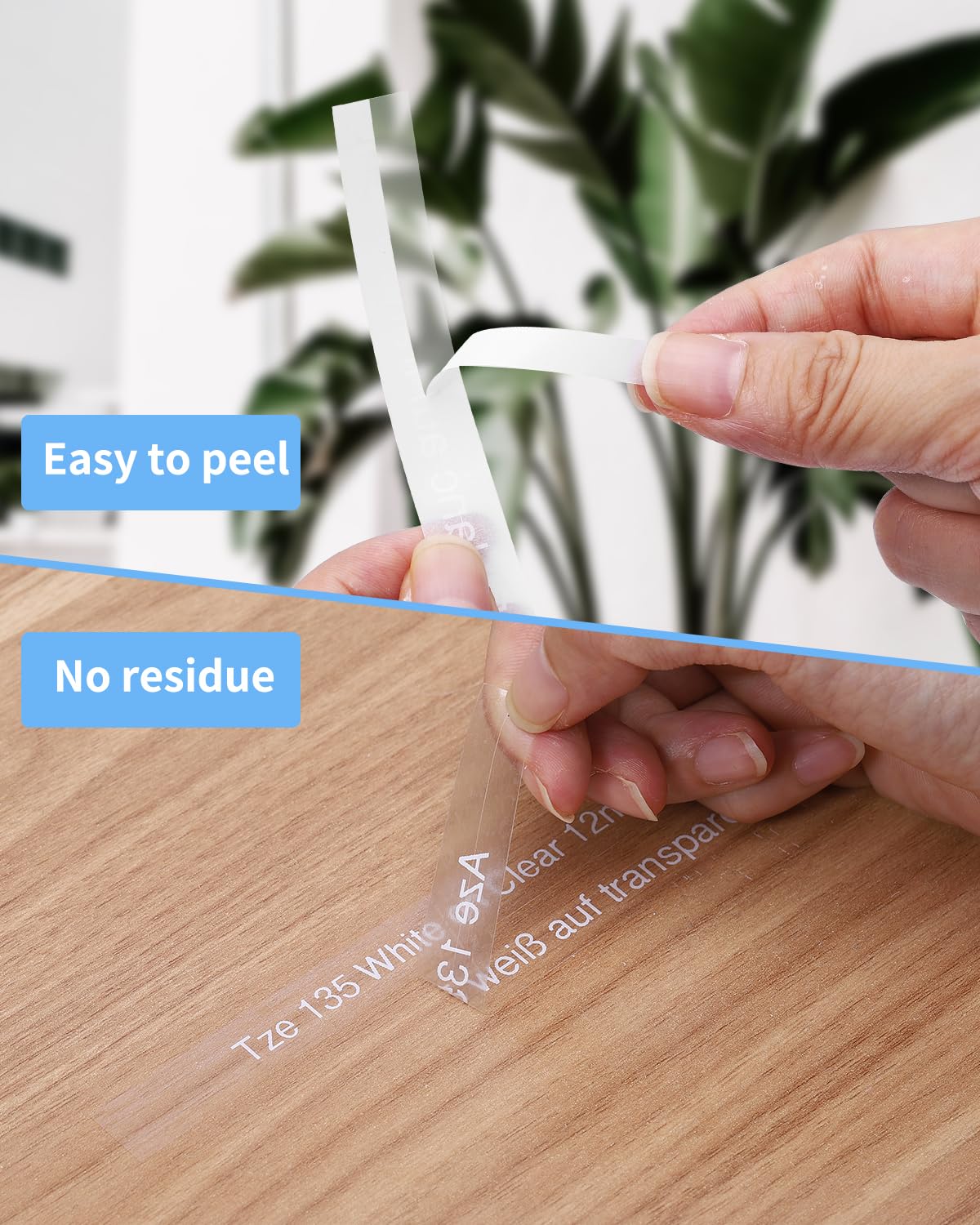 Upwinning TZe-135 TZe135 AZe135 Compatible avec Brother P-Touch Ruban Transparent Blanc 12 mm 0,47 Blanc sur Transparent pour Brother P touch H100LB PT-H100R PT-D400 D200 D210 H107B PT300BT Cube