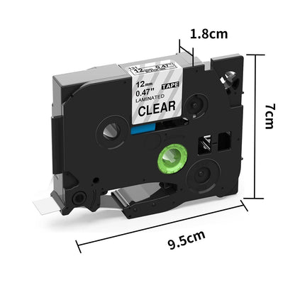 Upwinning TZe-131 TZe 131 kompatibel mit P-touch Bänder Transparent 12mm, als Ersatz für P touch Tape Clear TZ 131 AZe-131 Durchsichtig für Ptouch PT H105 H107B D400 H110 1000 1005, 3x