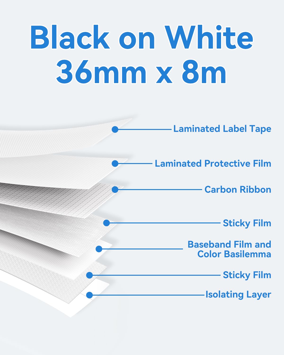 3x Upwinning Tze-261 Tze261 Ruban 36 mm Compatible pour Brother P touch Ruban 36 mm, Rechange Tze 36mm Ruban Noir sur Blanc pour étiqueteuse Brother P-touch CUBE Pro PT-P910BT PT-P950NW PT-P900W