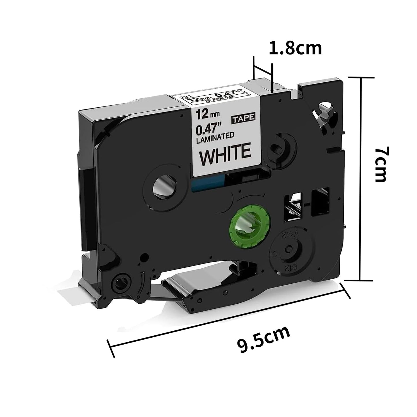 3 x Upwinning AZe-231 TZe-231 12mm Compatible pour Brother P-touch Ruban 12mm 0.47 Noir sur Blanc, Recharge Tze Ruban 12mm pour Etiqueteuse Brother PT-H110 PT-H200 PT-H100LB PT-H107B H105 1000 D210