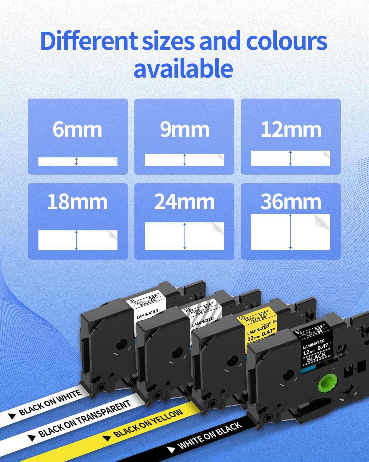 Upwinning TZe-131 TZe 131 kompatibel mit P-touch Bänder Transparent 12mm, als Ersatz für P touch Tape Clear TZ 131 AZe-131 Durchsichtig für Ptouch PT H105 H107B D400 H110 1000 1005, 3x